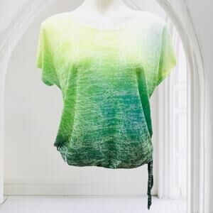 prAna Women's Flora Yogo Tee Top  Burnout Top Side Tie Detail  Women's Medium